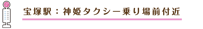 宝塚駅：神姫タクシー乗り場前付近