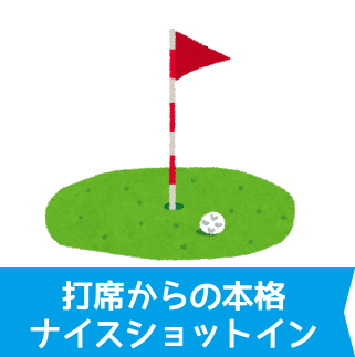打席からの本格ナイスショットイン